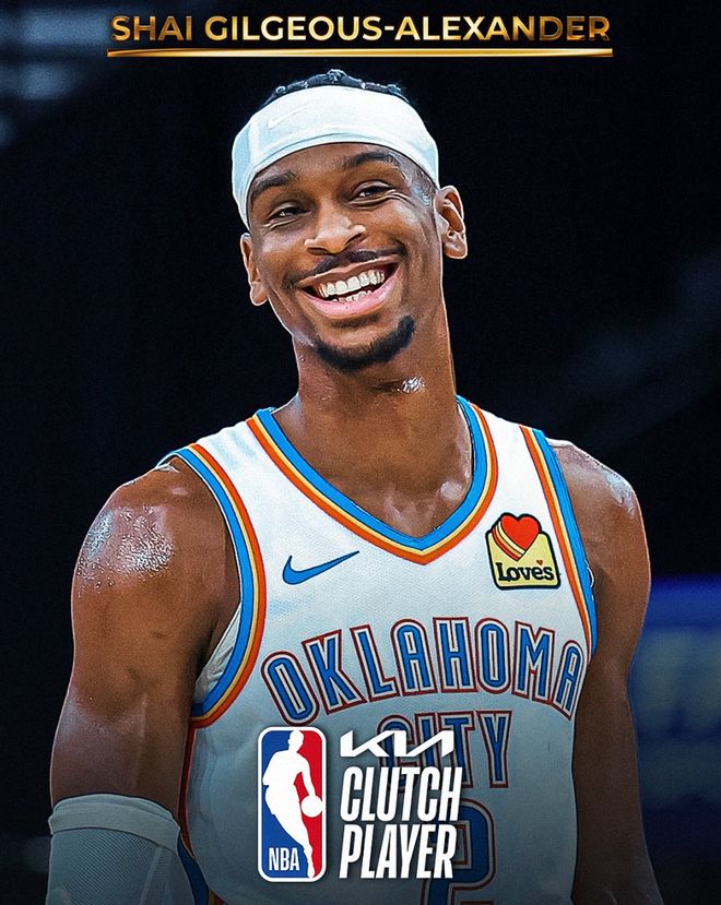 亚历山大荣膺关键之王 雷霆核心数据统治末节