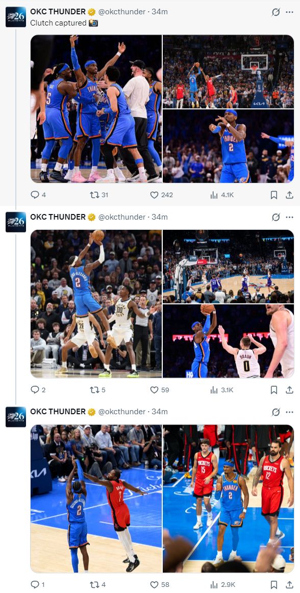 亚历山大荣膺关键之王 雷霆核心数据统治末节