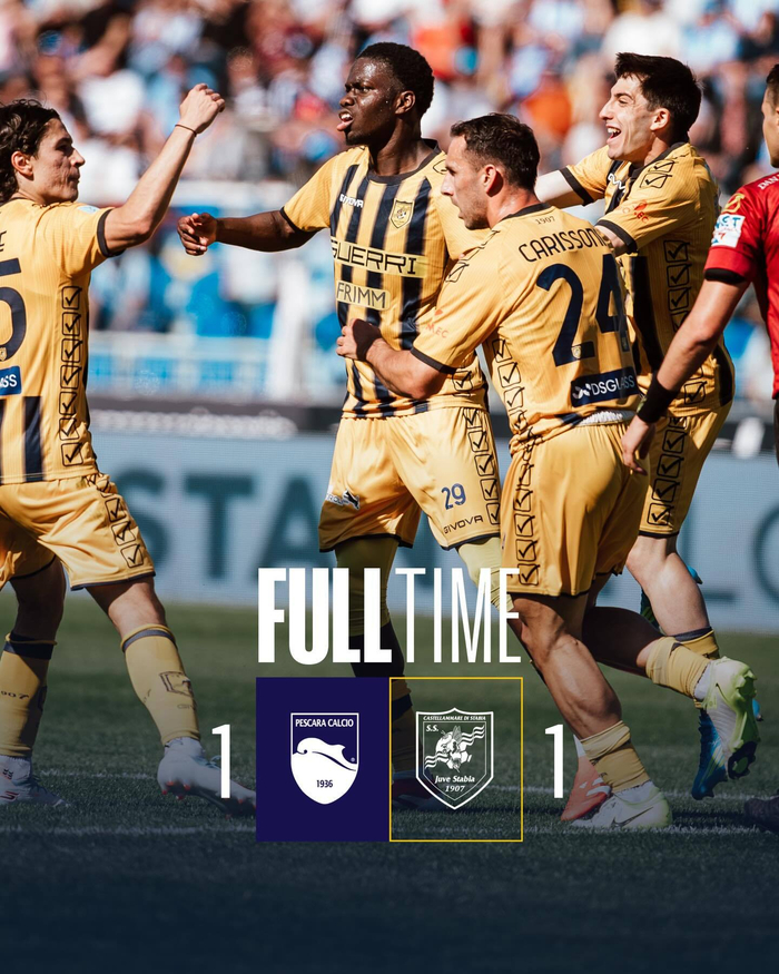 尤维斯塔比亚客场1-1逼平佩斯卡拉 阿巴特率队延